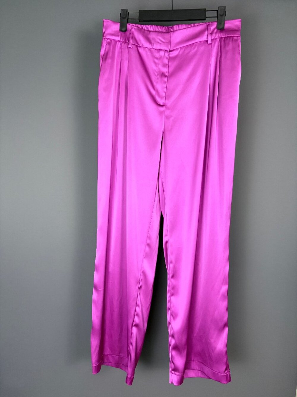 House of Harlow 1960 Fuchsia Satin Wide Leg Pants Medium NWOT
